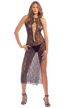 Long Black Lace Dress