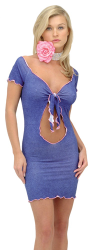 Denim Effect Mini Dress