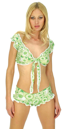 Green Sequinned Disco Set