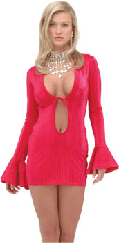 Red Tie Front Mini Dress