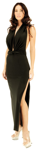 Long Lycra Split Gown
