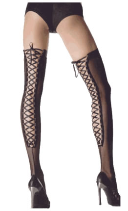 Corset Sheer Thigh Highs