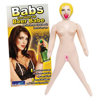 Babs The Blow Up Beer Babe