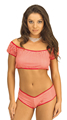 Red Gingham Off Shoulder Set