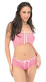 Pink Mesh and Bow Set