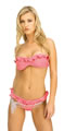 Pink Suede Effect Bikini ML