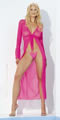 Neon Pink Tie Front Gown