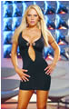 Black Toggle Front Minidress